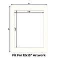 thumbnail image 2 of Antique White Picture Frame Mat for 14x18 Frames - Fits 12x15 Photos - 25 Mats, 2 of 7