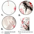 thumbnail image 3 of Designart "Sumi Bird Asian Painting VIII" Asian Floater Framed Wall Art Living Room, 3 of 7