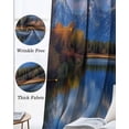 thumbnail image 3 of Blue Mountain Blackout Curtains for Bedroom Living Room Darkening Curtains 96 Inches Long Modern Art Yellow Trees Lake Window Curtain 2 Panels Set Insulated Window Treatment Grommet Drapes 52"x96", 3 of 9