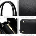 thumbnail image 2 of Womens Tote Bags Top Handle Satchel Handbags PU Faux Leather Tassel Shoulder Crossbody Bag Purse, 2 of 7
