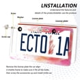 thumbnail image 3 of Aluminum License Plate Frame 2 Pack Car Exterior Accessory Car Tag Holder for Front Rear Plates Cars Decor Abstract Rose Watercolor Pattern, 3 of 7