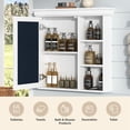 thumbnail image 4 of Bathroom Medicine Cabinet with Mirror, 30'' x 28'' Wall Mounted Medicine Cabinet with Single Door and Shelves, Over The Toilet Mirrored Bathroom Storage Wall Cabinet, 4 of 9