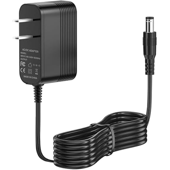 12V Charger for Audio Technica Turntable, Power Cord Compatible with Audio-Technica AT-LP60X AT-LP60X-BK AT-LP60X-BW AT-LP60XBT-RD AT-LP120XUSB-BK Direct-Drive Turntable Record Player