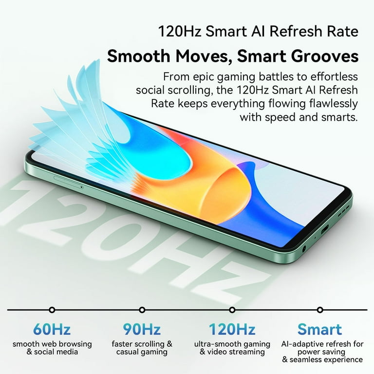 Unlocked Cell Phones, Blackview Shark 6 120Hz Unlocked