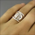 thumbnail image 6 of harmtty Classic Carved Alloy Hollow Vintage Ring Bird Tree Pattern Lady Ring Jewelry Accessaries, 6 of 8