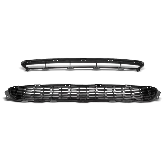 Front Bumper Grille Lower & Center 2Pcs Black Fit For Kia Sorento 2014-2015