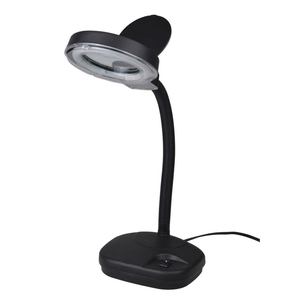 Black Tabletop Gooseneck Magnifying Lamp Magnifier 5x 10x Desk