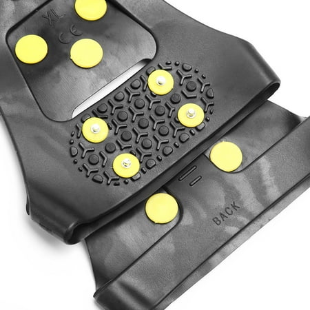 

Toyella Outdoor Hiking Shoes Spikes Ice Chain Anti-Skid Chain Fishing Anti-Skid Black XL