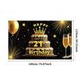 thumbnail image 3 of Glamorous 21st Birthday Banner with Crown Theme Party Backdrop Background Decorations for Photography Props Birthday Party Celebrations Balloon Decors, 3 of 4