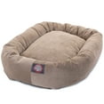 thumbnail image 4 of Majestic Pet Villa Velvet Bagel Pet Bed for Dogs, Calming Dog Bed Washable, Medium, Pearl, 4 of 5