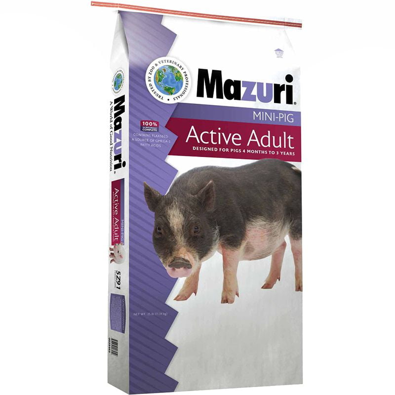Mazuri Mini Pig Active Adult Food Complete Nutrition Supplements