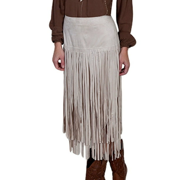 Scully Western Skirt Womens Long Fringe Lined Midi Skirt HC253 ...