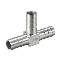 25/32-Inch (20mm) Hose ID Barb Fitting Stainless Steel 3-Way T Shaped Union Home Brew Fitting