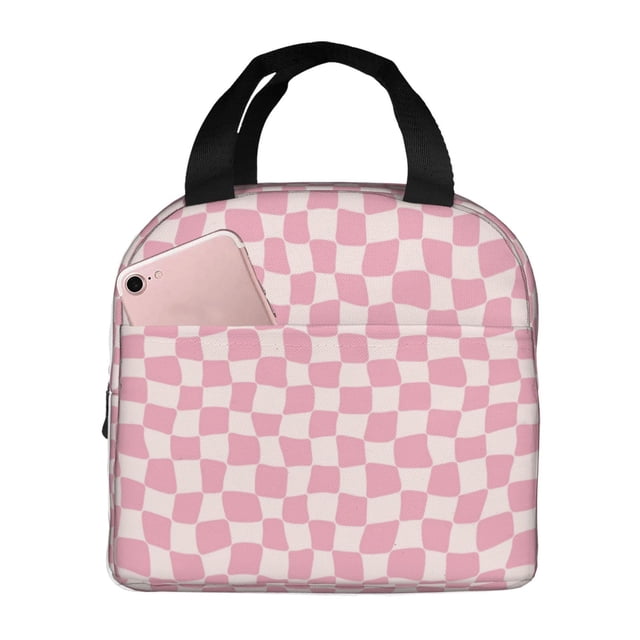 Disketp Irregular Plaid Bolsa Térmica para Almuerzo para Hombre y Mujer, Ideal para Trabajo, Senderismo y Picnic