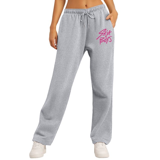 Kpop De-Mon Women's Loose Lounge Pants - Soft Cotton-Like Fabric, Comfortable Sleep & Home Wear Household Pants M