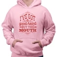 thumbnail image 2 of I've Got a Good Heart but This Mouth Hoodie Sweatshirt Unisex Large Pink, 2 of 5