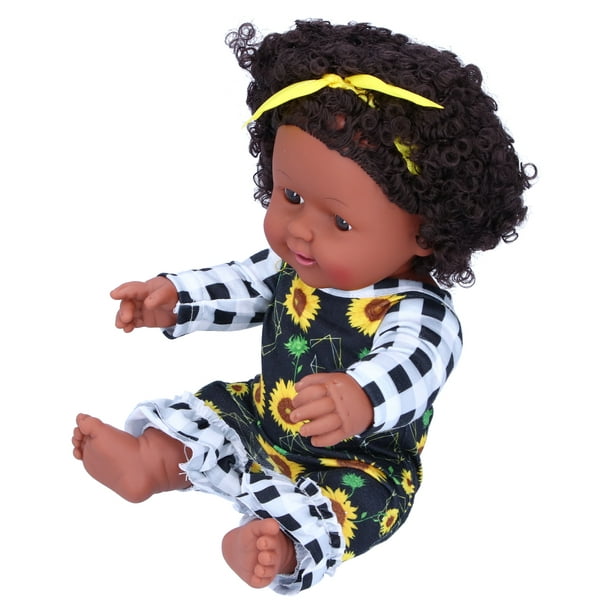 Poupée Fille Noire, Afro Girl Lavable Bébé Poupée Africaine Bébé Poupée  Simulée Poupée Noire Simulée Pour Bébé Poupée Enfants Cadeaux  D'anniversaire 