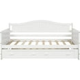 thumbnail image 6 of Harper & Bright Designs Twin Daybed Wood Sofa Bed for Bedroom Living Room with Trundle, White, 6 of 7