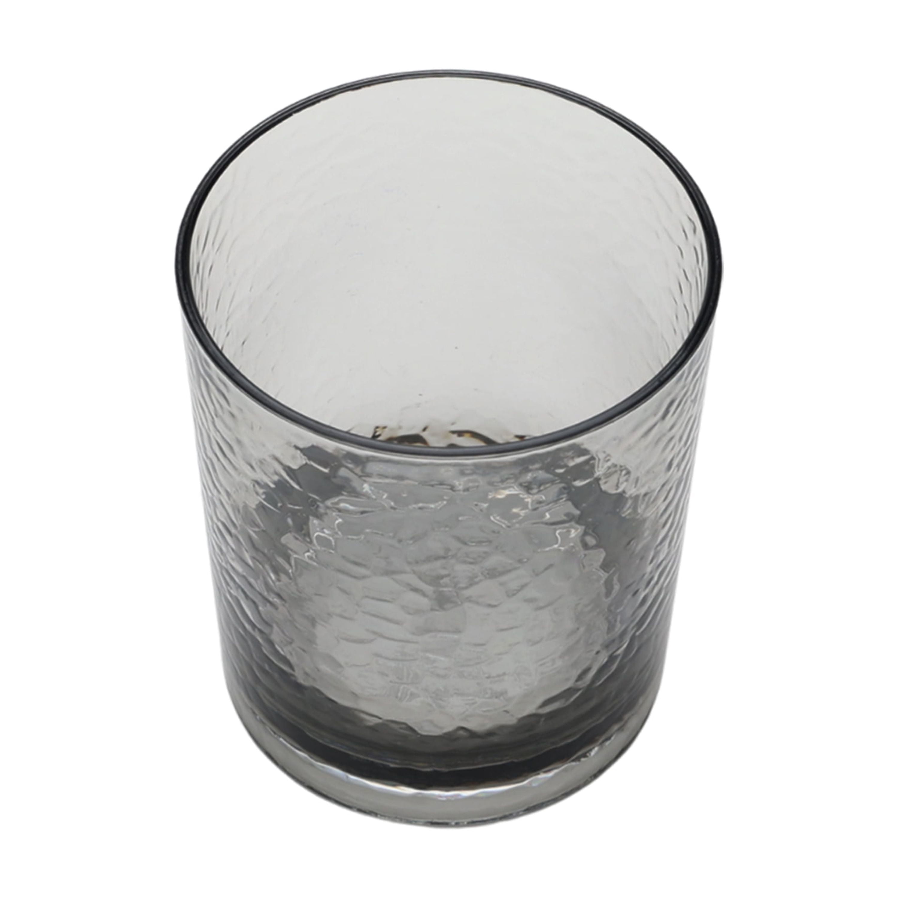 Better Homes & Gardens 14 oz Tritan Short Hammered Tumbler, Smoke
