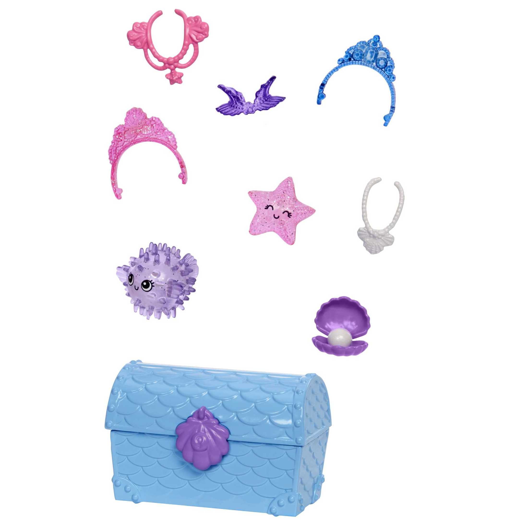 Barbie Mermaid Power Chelsea Doll with Two Ocean Pets, Treasure Chest and Accessories
