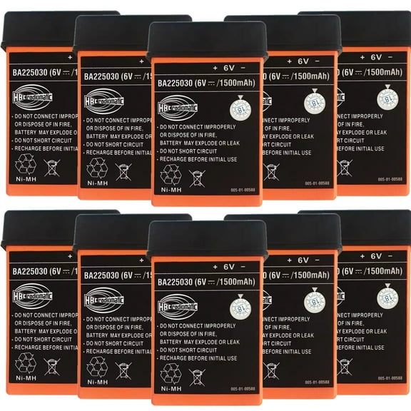 10Pcs 1500mAh BA225030 6V Ni-Mh Battery for HBC Pump Truck Remote Control Battery