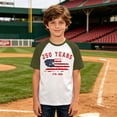 thumbnail image 2 of JAJAHO 4Th Of July Shirts For Kids Boys Girls Raglan Short Sleeve American Flag T Shirt 1776-2026 250 Years Anniversary USA Top 1-14Y, 2 of 4