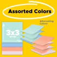 thumbnail image 3 of Adhesivos desplegables con notas adhesivas de 3 x 3 pulgadas, 12 blocs, colores pastel variados, 3 of 9