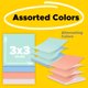 thumbnail image 3 of Adhesivos desplegables con notas adhesivas de 3 x 3 pulgadas, 12 blocs, colores pastel variados, 3 of 9