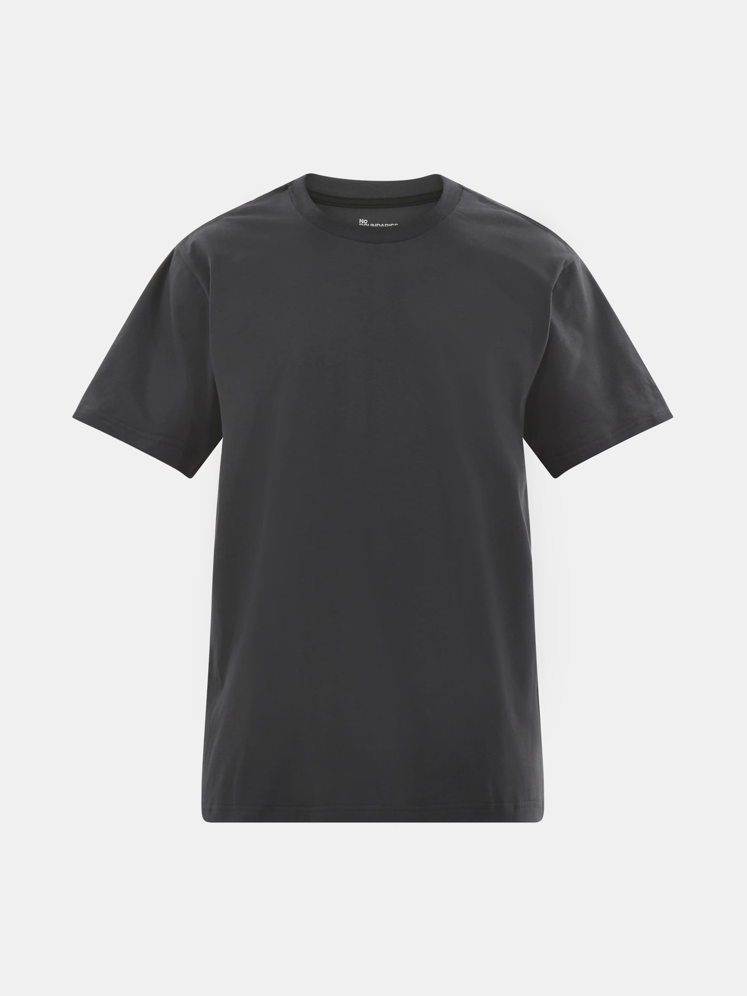 No Boundaries Flat Grey Basic Crewneck Undershirts with Short Sleeves, 2-Pack, Men's