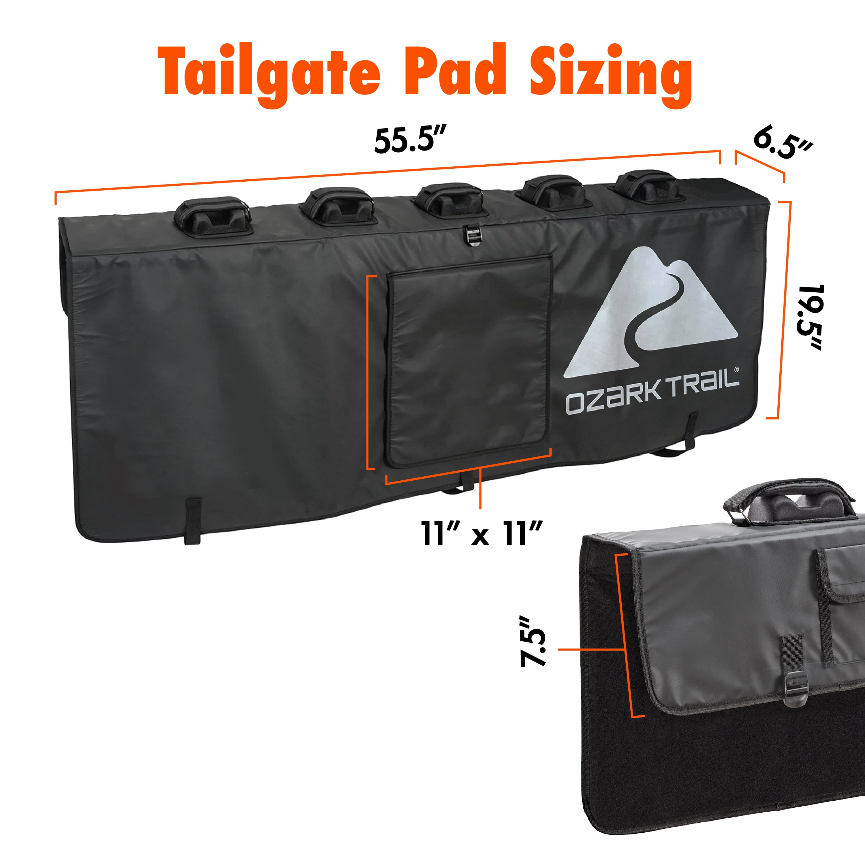 Ozark Trail Pickup Truck Tailgate Pad, Water Repellent, Holds up to 5 Bikes