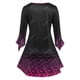thumbnail image 2 of Talla grande Paisley Print Sleeve Henley Tee Rosegal Mangas largas de talla grande, 2 of 5
