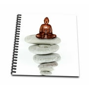 3dRose Modern Asia Buddha on Stone Yoga Style - Mini Notepad, 4 by 4-inch