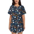 thumbnail image 1 of Vsdgher Ensemble de Pyjama Motif Sportif pour Femmes 2 Pcs Manches Courtes, Ensemble de Pyjama Doux d'Été Décontracté, 2 Pcs PJ-Moyen, 1 of 6