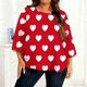 thumbnail image 1 of TaTaai Gradient Plus Size Long Sleeved T-shirt, Women's Round Neck Lightweight Top, All Seasons Garment, Casual Daily Party Dating Work Home Vacation Birthday Outfit, Hand Wash Gift, 1 of 6