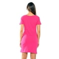 thumbnail image 3 of Just Love Comfortable Sleep Dress Shirt for Women - Ideal for Sleeping and Lounging in Dorms (Fuchsia - Lets Have a Sleepover, Small), 3 of 3