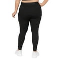 thumbnail image 2 of Yelete Women's High Waist Mesh Leggings with Moto Pockets, Black XL, 2 of 4