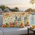 thumbnail image 5 of Orange Hello Fall Outdoor Pillow Covers 20"x12" Set of 2,Waterproof Throw Pillow Covers for Patio Furniture,Thanksgiving Pumpkins Maple Leaf Decorative Cushion Pillowcases for Garden Porch Couch Sofa, 5 of 9
