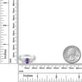 thumbnail image 6 of Gem Stone King 925 Sterling Silver 3-Stone Ring Oval Amethyst Moissanite (1.87 Cttw), 6 of 6