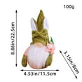 thumbnail image 4 of Musatteng Easter Bunny Plush Decor with Bow Tie - Soft Holiday Table Centerpiece for Kids 3+, Hypoallergenic Spring Home & Gift Basket Accent, 4 of 8