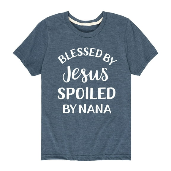 Solid Light - Blessed By Jesus Nana - Toddler Short Sleeve Tee