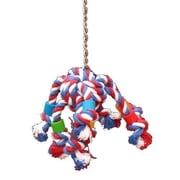 Bird Toy w Cotton Rope & Colored Beads For Small Birds
