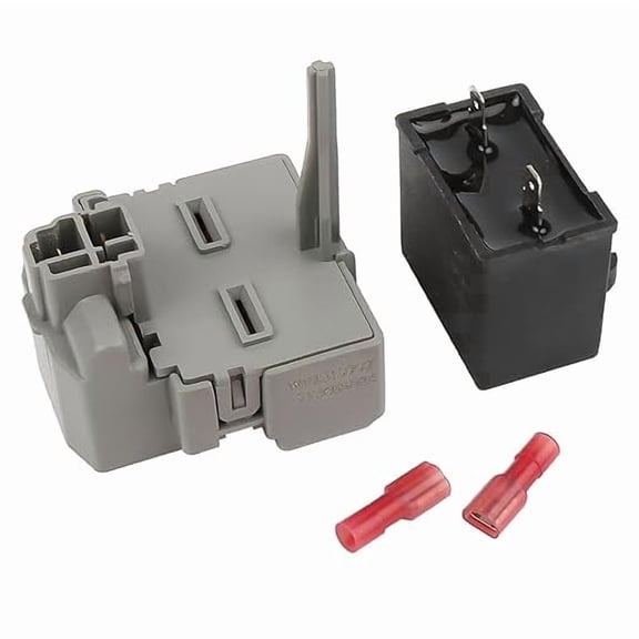 2319792 W10197428 W10189190 TSD2 Overload Start Relay and Compressor Run Capacitor,Compatible with Whirl.pool Ke.nmore Refrigerators Replaces 2264017 W10662129