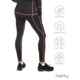 thumbnail image 6 of Wellfit Women's Neon Stitching High-Waist Performance Shaping Leggings, S, Black, 6 of 9