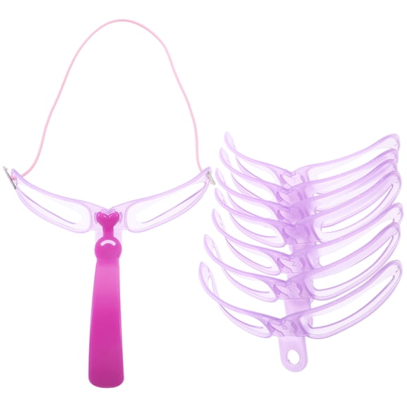 Raindrops Eyebrow Shaping Tool with 8 Violet Plastic Stencils, Reusable and Easy to Use for Perfect Brows
