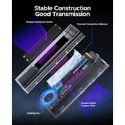 ORICO M.2 NVMe SSD Enclosure 40Gbps USB4.0 M.2 Enclosure with Cooling Fan External Type-C to M.2 NVMe Case for M key,Max 4tb,Compatible Thunderbolt 3/4(No Drive)