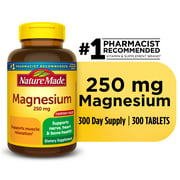 Nature Made Magnesium 250 mg Tablets, 300 Count