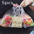 thumbnail image 1 of CHUANK 5pcs Reusable Silicone Leakproof Food Storage Bag For Nut  Grain  Vegetable  Fruit And Snack  Kitchen Organizer  Food Bag  Storage Containers For Travel Vacuum Bag Sealing Bag Refr, 1 of 6