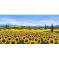 thumbnail image 2 of Marzari, Tebo 32x18 Gold Ornate Wood Framed with Double Matting Museum Art Print Titled - Girasoli, 2 of 4