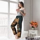 thumbnail image 5 of Fotbe Surreal Meditating Cat Pantalones de Pijama para Mujer, Pantalones de Dormir, Pantalones Pj con Cordón y Bolsillos-Small, 5 of 6