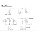 thumbnail image 2 of Kingston Brass KB23.PL Tub And Shower Trim, 2 of 2
